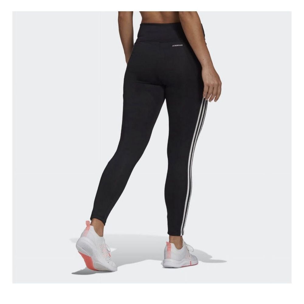 adidas Small Black High-Rise 3-Stripes 7/8 Sport Tights - Picture 7 of 8